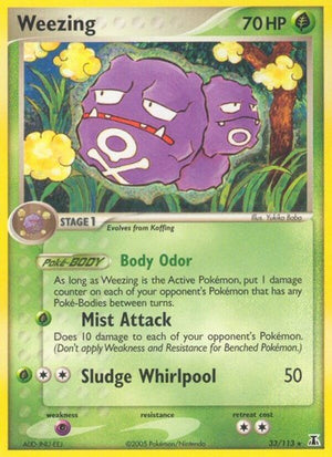 Pokemon TCG - EX Delta Species - Weezing - 33/113 - Reverse Holofoil