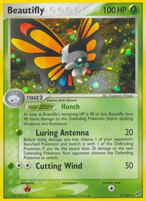 Pokemon TCG - EX Deoxys - Beautifly - 2/107 - Reverse Holofoil