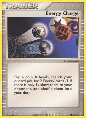 Pokemon TCG - EX Deoxys - Energy Charge - 86/107 - Reverse Holofoil
