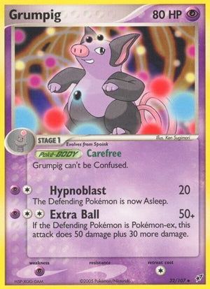 Pokemon TCG - EX Deoxys - Grumpig - 32/107
