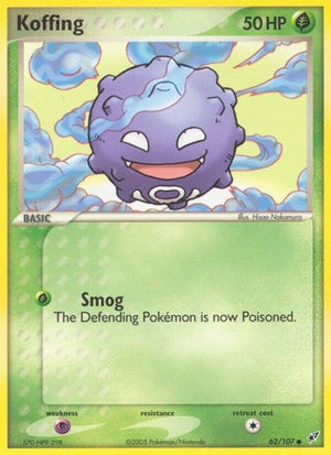 Pokemon TCG - EX Deoxys - Koffing - 62/107 - Reverse Holofoil