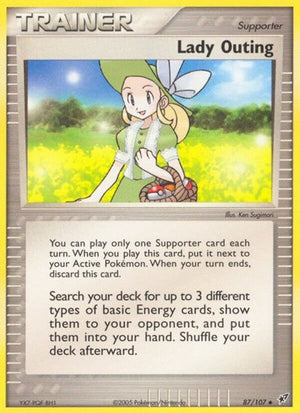 Pokemon TCG - EX Deoxys - Lady Outing - 87/107 - Reverse Holofoil