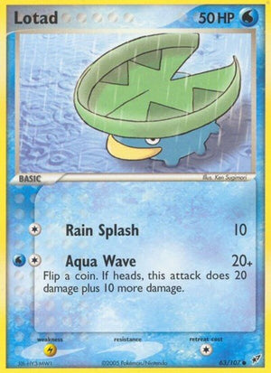 Pokemon TCG - EX Deoxys - Lotad - 63/107 - Reverse Holofoil