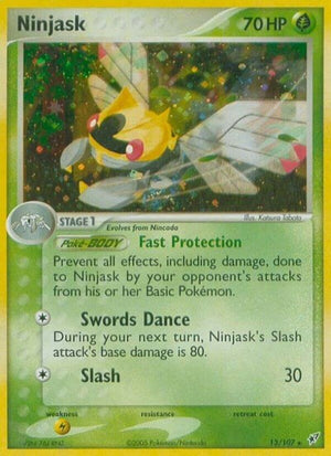 Pokemon TCG - EX Deoxys - Ninjask - 13/107 - Reverse Holofoil