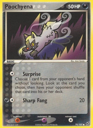Pokemon TCG - EX Deoxys - Poochyena - 70/107 - Reverse Holofoil