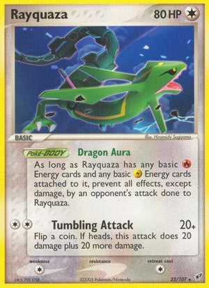 Pokemon TCG - EX Deoxys - Rayquaza - 22/107 - Reverse Holofoil