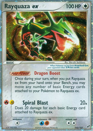 Pokemon TCG - EX Deoxys - Rayquaza ex - 102/107 - Holofoil