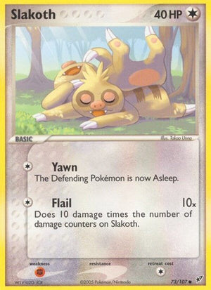 Pokemon TCG - EX Deoxys - Slakoth - 73/107 - Reverse Holofoil