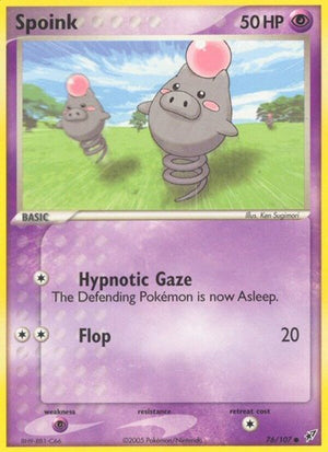 Pokemon TCG - EX Deoxys - Spoink - 76/107 - Reverse Holofoil
