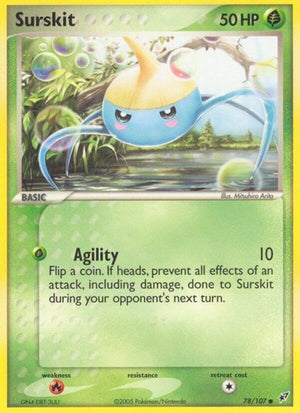 Pokemon TCG - EX Deoxys - Surskit - 78/107 - Reverse Holofoil