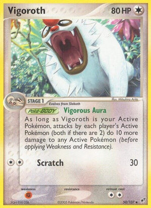 Pokemon TCG - EX Deoxys - Vigoroth - 50/107 - Reverse Holofoil