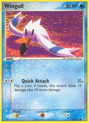 Pokemon TCG - EX Deoxys - Wingull - 81/107 - Reverse Holofoil