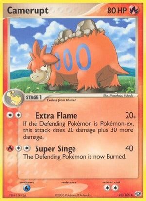 Pokemon TCG - EX Emerald - Camerupt - 23/106 - Reverse Holofoil