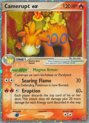Pokemon TCG - EX Emerald - Camerupt ex - 92/106 - Holofoil