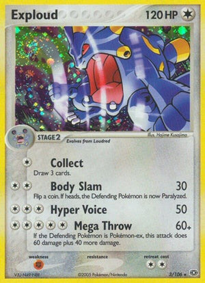 Pokemon TCG - EX Emerald - Exploud - 3/106 - Reverse Holofoil