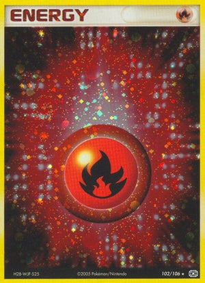 Pokemon TCG - EX Emerald - Fire Energy - 102/106 - Holofoil