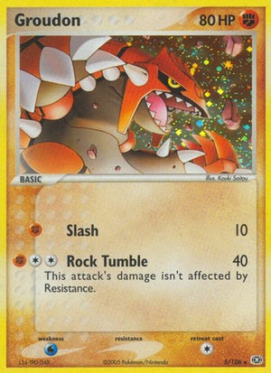 Pokemon TCG - EX Emerald - Groudon - 5/106 - Reverse Holofoil
