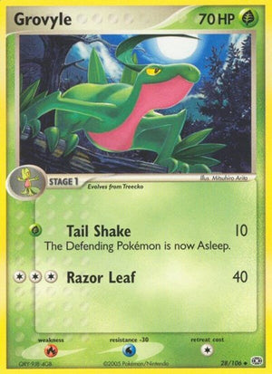 Pokemon TCG - EX Emerald - Grovyle - 28/106 - Reverse Holofoil