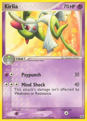 Pokemon TCG - EX Emerald - Kirlia - 33/106 - Reverse Holofoil