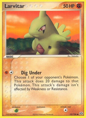 Pokemon TCG - EX Emerald - Larvitar - 52/106