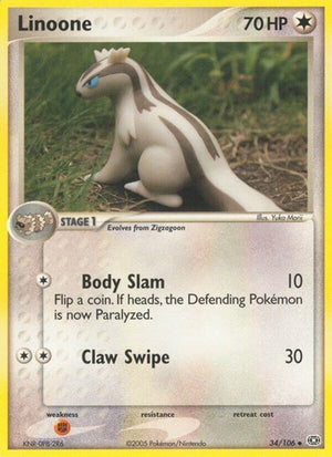 Pokemon TCG - EX Emerald - Linoone - 34/106 - Reverse Holofoil