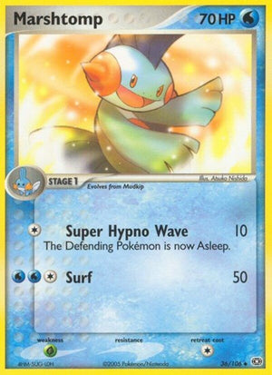 Pokemon TCG - EX Emerald - Marshtomp - 36/106 - Reverse Holofoil