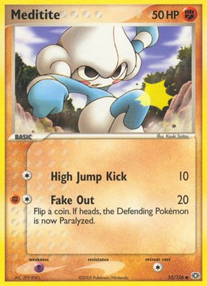Pokemon TCG - EX Emerald - Meditite - 55/106 - Reverse Holofoil