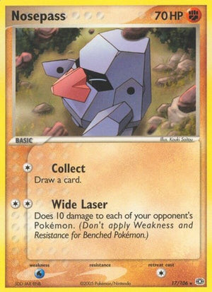 Pokemon TCG - EX Emerald - Nosepass - 17/106 - Reverse Holofoil