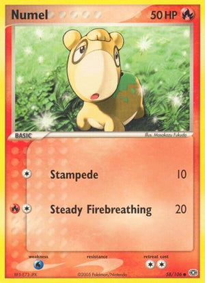 Pokemon TCG - EX Emerald - Numel - 58/106 - Reverse Holofoil