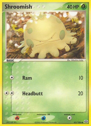 Pokemon TCG - EX Emerald - Shroomish - 63/106 - Reverse Holofoil