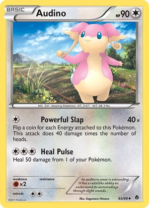 Pokemon TCG - Emerging Powers - Audino - 83/98 - Reverse Holofoil