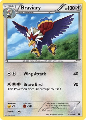 Pokemon TCG - Emerging Powers - Braviary - 88/98 - Reverse Holofoil