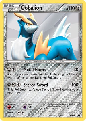 Pokemon TCG - Emerging Powers - Cobalion - 77/98 - Holofoil