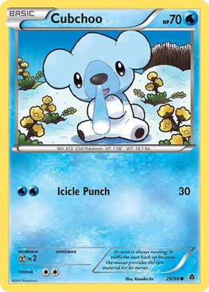 Pokemon TCG - Emerging Powers - Cubchoo - 29/98