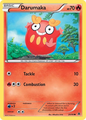 Pokemon TCG - Emerging Powers - Darumaka - 20/98 - Reverse Holofoil