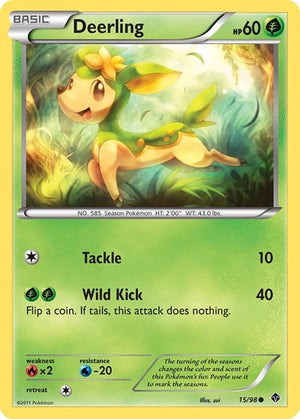 Pokemon TCG - Emerging Powers - Deerling - 15/98 - Reverse Holofoil