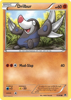 Pokemon TCG - Emerging Powers - Drilbur - 55/98 - Reverse Holofoil