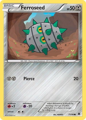 Pokemon TCG - Emerging Powers - Ferroseed - 71/98 - Reverse Holofoil