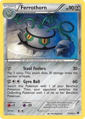 Pokemon TCG - Emerging Powers - Ferrothorn - 72/98 - Reverse Holofoil
