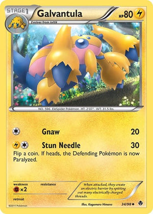 Pokemon TCG - Emerging Powers - Galvantula - 34/98 - Reverse Holofoil