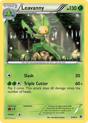 Pokemon TCG - Emerging Powers - Leavanny - 8/98 - Reverse Holofoil