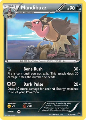 Pokemon TCG - Emerging Powers - Mandibuzz - 69/98 - Reverse Holofoil