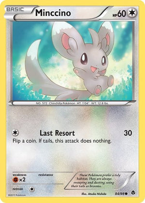 Pokemon TCG - Emerging Powers - Minccino - 84/98 - Reverse Holofoil
