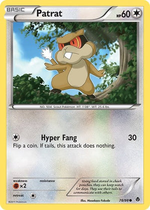 Pokemon TCG - Emerging Powers - Patrat - 78/98
