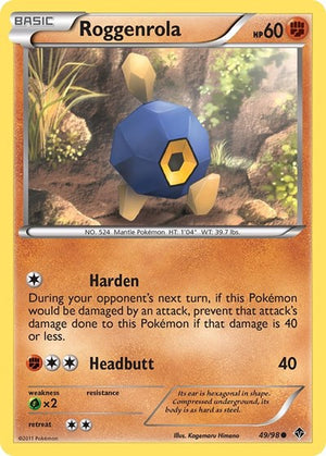 Pokemon TCG - Emerging Powers - Roggenrola - 49/98 - Reverse Holofoil
