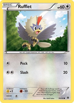 Pokemon TCG - Emerging Powers - Rufflet - 86/98