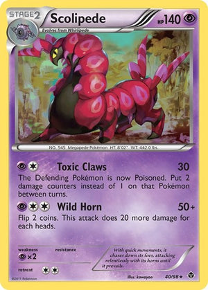 Pokemon TCG - Emerging Powers - Scolipede - 40/98