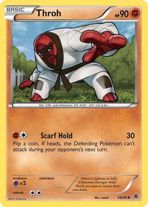 Pokemon TCG - Emerging Powers - Throh - 58/98 - Reverse Holofoil