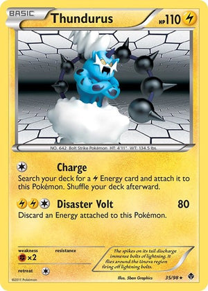 Pokemon TCG - Emerging Powers - Thundurus - 35/98 - Reverse Holofoil