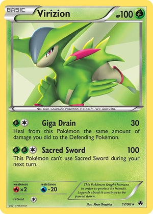 Pokemon TCG - Emerging Powers - Virizion - 17/98 - Reverse Holofoil